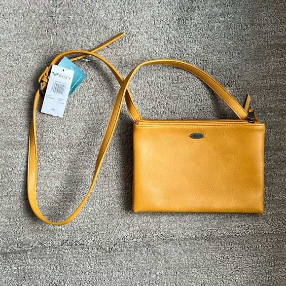 Roxy Handbags - Roxy Hawaii part of you double pouch shoulder bag/purse, NWT, mustard yellow
